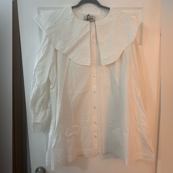 Damson Madder Mimi mini dress off-white Broderick NWT - Picture 4 of 9